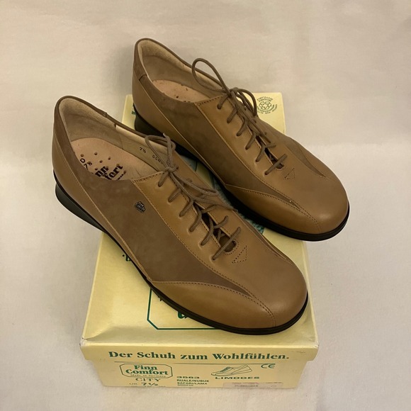 Finn Comfort City Limoges Safari Lama Leather Dress Shoes US 10 W New Nubuk - Picture 1 of 16